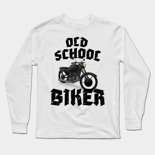 Old School Biker Long Sleeve T-Shirt by nickemporium1